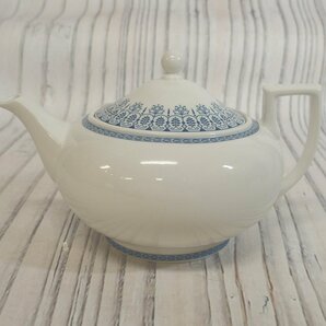 f002 H2 WEDGWOOD ウェッジウッド BLUE TONQUIN ティーポット アンティーク 茶器 茶道具の画像1