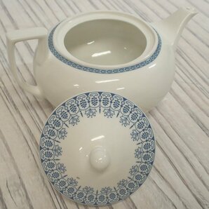 f002 H2 WEDGWOOD ウェッジウッド BLUE TONQUIN ティーポット アンティーク 茶器 茶道具の画像6