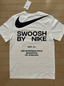 NIKE 直営店購入 半袖Tシャツ 白 L Men's NSW Big Swoosh TシャツDZ2882-100サイズL 新品 正規品 送料無料 ナイキ スウッシュ ロゴTシャツ