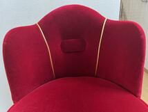 昭和レトロ　赤い椅子　スナック　飲み屋　喫茶店　ベロア調の椅子　チェア_画像7