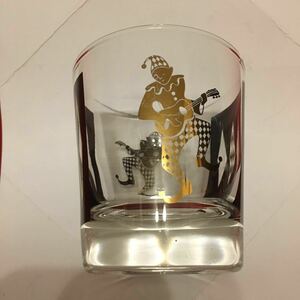  harlequin twoface two face rockabilly 50s Vintage antique miscellaneous goods Novelty - tableware glass olientaru glass Harley k.-n