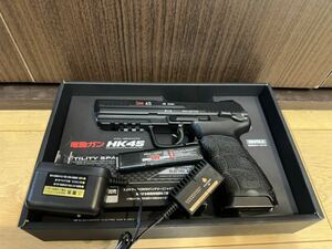 【中古現状品】★東京マルイ HK45 18歳以上 電動ハンドガン　バッテリー、充電器付き