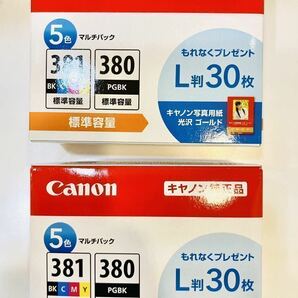 Canon キャノン純正 インクカートリッジ　BCI-380+381/5MP ５色マルチパック 新品未使用品 2セット