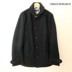 美品 URBAN RESEARCH アーバンリサーチ メルトン ミドル丈 Pコート ハーフコート コート 紺 ネイビー メンズ M