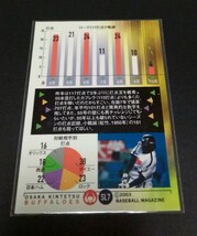 2003年BBM バファローズ ローズ(近鉄)インサート。2002 STATS LEADERS No,SL7。_画像2