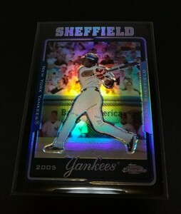 MLB 2005年topps chrome ゲイリー・シェフィールド(ヤンキース)BLACK リフラクター。225枚限定！ No,40。Yankees GARY SHEFFIELD 