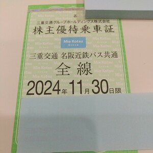 【即日発送】最新 三重交通 名阪近鉄バス 株主優待乗車証 定期型乗車証 半年間乗り放題 フリーパス レターパックプラス送料込