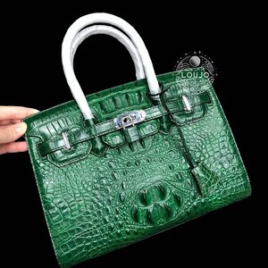  специальный заказ товар крокодил женский ручная сумочка . кожа натуральная кожа сумка сумка на плечо плечо .. зеленый 