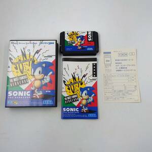 * [ operation goods guarantee equipped ] SEGA MD Sega Mega Drive Sonic The * Hedgehog box * manual equipped post card attaching *