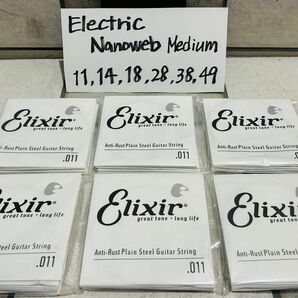 Elixir 11/49 エレキギター弦 Nanoweb Medium 6セット