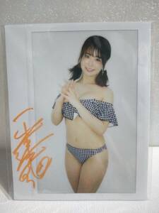 ① 平嶋夏海 ワイドチェキ 直筆サイン入り HIT'S 水着