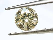 【100円～】VS2！0.656ｃｔ 天然ダイヤ LIGHT YELLOW（ナチュラルカラー）GOOD_画像1