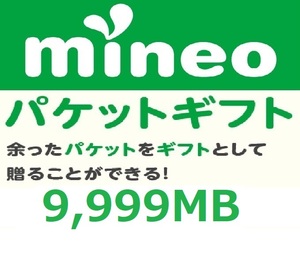 パケットギフト 9,999MB (約10GB) 即決 mineo マイネオ 匿名 容量希望対応 複数出品