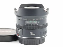 06811cmrk 【ジャンク品】 Canon FISHEYE LENS EF 15mm F2.8 単焦点 広角 魚眼レンズ EFマウント_画像1