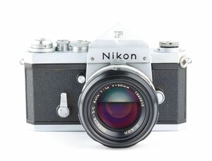 07243cmrk Nikon F アイレベル 652万台 + NIKKOR 50mm F1.4 標準レンズ MF一眼レフ フイルムカメラ