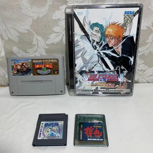 DVD Wii BLEACH 白刃きらめく論舞曲/SEGA, SF スーパードンキーコング3, ゲームボーイカラー/ポケモン銀,勝負師哲也 新宿天運編 4点セット