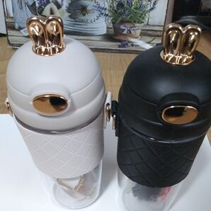 お値下げ!かわいい!プラスチック製ストロー マグポット2点