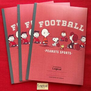 SNOOPY スヌーピー　フットボール　FOOTBALL ノート　3冊B5 6.5