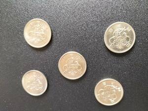 昭和39年 東京オリンピック「100円記念硬貨」×５枚 1964年　即決！