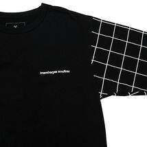 E0538S 新品 uniform experiment/ L/S GRAPH CHECK CUT&SEWN カットソー【サイズ：3】ブラック Tシャツ ユニフォーム エクスペリメント_画像5