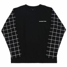 E0536S 新品 uniform experiment/ L/S GRAPH CHECK CUT&SEWN カットソー【サイズ：1】ブラック Tシャツ ユニフォーム エクスペリメント_画像1
