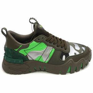 F04202 new goods VALENTINO GARAVANI leather sneakers [ size :40] Army green Valentino galava-ni men's 