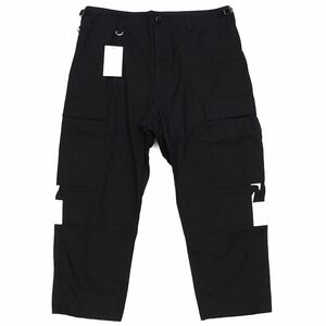 E0505S 新品 uniform experiment/カットオフ クロップド カーゴパンツ【サイズ：3】ブラック SOPH ユニフォーム エクスペリメント