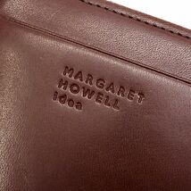 K04535 未使用品 MARGARET HOWELL idea/コンパクト ラウンド レザーウォレット 財布 ブラウン 日本製 マーガレットハウエル レディース_画像4