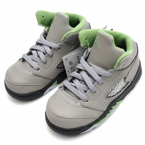L04265 new goods NIKE AIR JORDAN 5 RETRO Kids shoes [ size :7C(13cm)] gray DQ3736-003 baby air Jordan Nike 