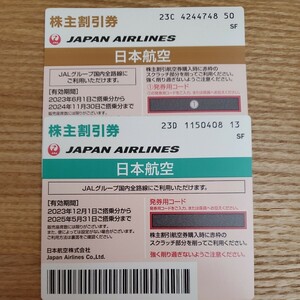 JAL 株主割引券２枚