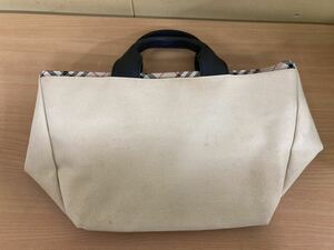 ☆BURBERRY LONDON BLUE LABEL バーバリー　ブルーレーベル トートバッグ ハンドバッグ レザー ノバチェック