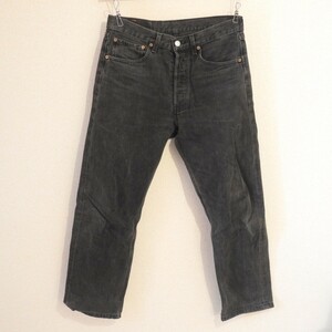 《 W31/ L30 》90s 美品【 Levis 501 後染め スーパーブラック デニム パンツ アメリカ製 ビンテージ USA製 】501-0660 524