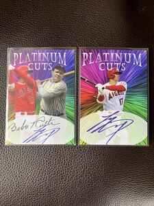 【1,000枚限定】 大谷翔平　大谷翔平&ベーブ・ルース　PLATINUM CUTS プリントサインカード　限定品　2枚セット