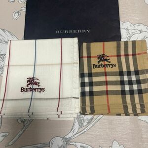 BURBERRYバーバリーハンカチセット　新品未使用品+中古美品