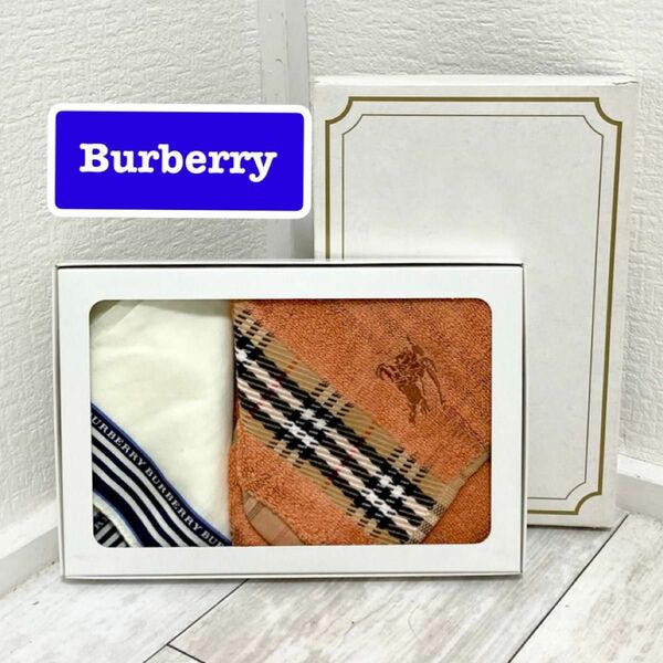 新品！バーバリー Burberry レディース ハンカチセット 箱付き