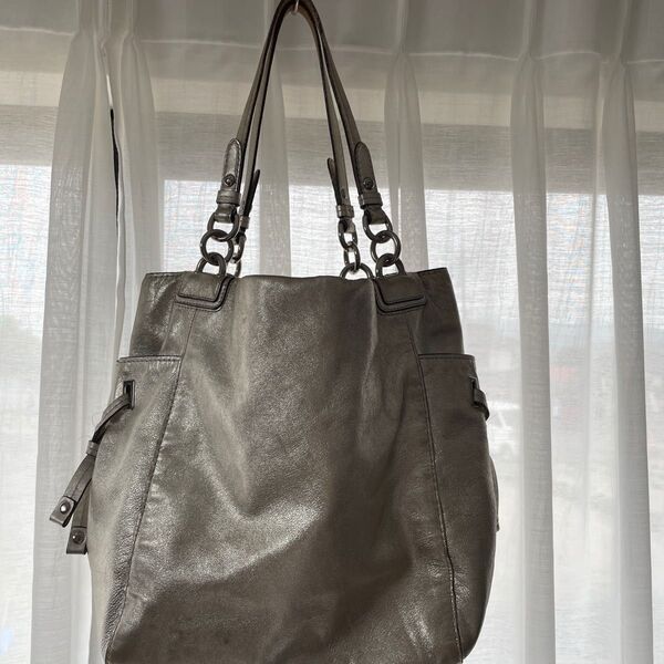 COACH 本革 レザー トートバッグ セミショルダー ショルダーバック 中古品