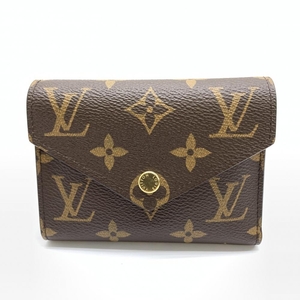 LOUIS VUITTON ルイヴィトン M62472 ポルトフォイユ ヴィクトリーヌ モノグラム 三つ折り財布 ブラウン 管理RT37378