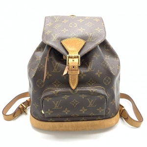 LOUIS VUITTON ルイヴィトン M51137 ミニモンスリ モノグラム ブラウン リュック バックパック レディース ブランド 管理RT37650