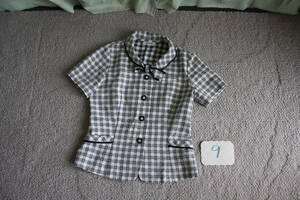 ＯＬ制服・事務服セロリーチェックオーバーブラウス　９号　