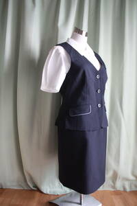 OL uniform * office work clothes Amatir navy blue stripe the best * skirt set 13 number 