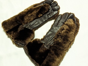 Frank Bryan 30s England Vintage fur glove leather gloves 