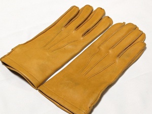 L.L.Bean yellow Camel tia skin gloves leather glove S size 