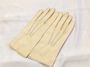  beautiful goods 40s Britain Vintage finest quality dos gold .. leather leather glove 