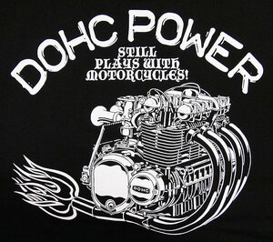 DOHC POWER」（丸Z）（XLサイズ） KAWASAKIエンジンTシャツ カワサキ70’s Z1 Z2 Z1000 Z900 900RS 750RS　旧車 当時物