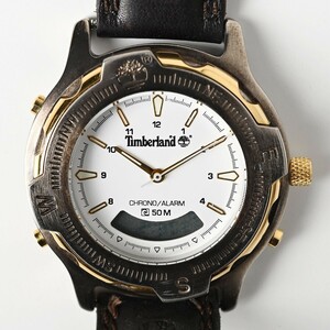 【稼働品/電池交換済】ティンバーランド クロノアラーム クォーツ WR 50M デジアナ文字盤 Timberland 腕時計 メンズ/紳士