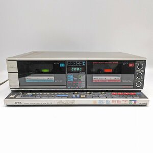 AIWA(アイワ)・ダブルカセットデッキ・FX-11・オーディオ機器・ジャンク・No.240508-04・梱包サイズ80