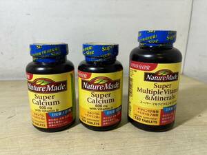 [ set sale ] nature meido calcium + vitamin D3× 2 ps super multi vitamin & mineral × 1 pcs ** 2422a0028