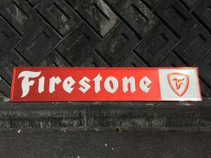 Firestone ファイヤーストーン　ビンテージ　看板　アルミ製　特大