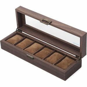  new goods Reodoeer 6ps.@ for collection case wristwatch storage box wristwatch storage case wood grain PU 73