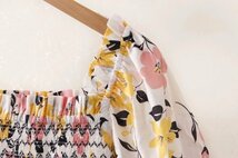 新品未使用レディースKATESPADE100％コットンワンピースケートハワイフラワー白4_画像2